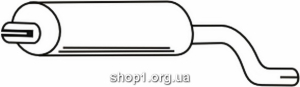 Ferroz 01.025 (01.25) Задний глушитель FSO POLONEZ TRUCK pick up duble cab. 1.5 1.6 1.9D cat 78-