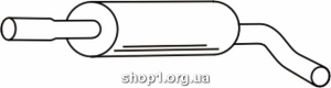 Ferroz 04.024 (04.24) Средний глушитель AUDI A3 hatchback 1.8 20V cat 96-03