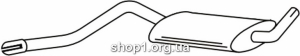 Ferroz 05.007 (05.07) Средний глушитель AUDI 100 sedan 1.6 1.9 2.1 2.0D 2.0TD 77-83
