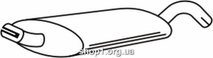 Ferroz 06.041 (06.41) Глушитель выхлопных газов конечный VOLKSWAGEN GOLF III hatchback 1.6i 1.8i 2.0i 2.0GTi 1.9D 1.9TD cat 91-97