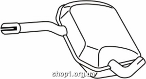 Ferroz 06.122 Средний глушитель VOLKSWAGEN PASSAT sedan variant 2.0i 16V 2.8i V6 VR6 cat 93-97