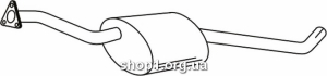 Ferroz 07.020 (07.20) Средний глушитель OPEL OMEGA A sedan 1.8 1.8i 2.0i 2.4i 2.3D cat 86-94