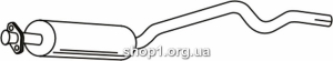 Ferroz 07.035 (07.35) Средний глушитель OPEL ASTRA I hatch sedan cabrio 1.4i 1.4i 16V 1.6i 1.6i 16V 1.8i 2.0i cat 91-00