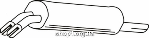 Ferroz 07.201 Задний глушитель OPEL OMEGA A sedan 3.0i 12V cat 86-94