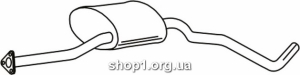 Ferroz 07.204 Средний глушитель OPEL OMEGA A sedan 3.0i 12V 86-90