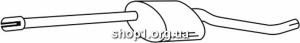 Ferroz 07.265 Средний глушитель OPEL OMEGA B sedan 2.2i cat 09/00-07/03