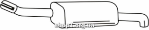 Ferroz 07.370 Глушитель выхлопных газов конечный OPEL ASTRA III sedan 1.6i 16V 1.8i 16V cat 07-