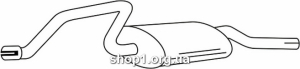Ferroz 07.376 глушитель на OPEL AGILA 1.0i 12V cat 9/00-4/08