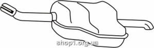 Ferroz 07.382 глушитель на OPEL ASTRA II hatch 2.0DTi TD 2.2DTi cat 38055