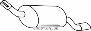 Ferroz 07.439 задняя часть глушитель OPEL CORSA C hatchback 1.7CDTi TD + DPF cat 06/03-07/06