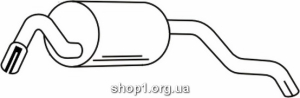 Ferroz 08.056 (08.56) Глушитель задняя часть FORD ESCORT hatchback 1.3i cat 10/91-1/95