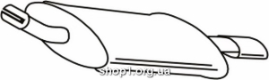 Ferroz 08.092 (08.92) Глушитель задняя часть FORD FIESTA 1.6 XR2i 1.6i XR2 5/89-1/93