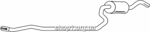 Ferroz 08.226 Средний глушитель FORD FIESTA 1.6i 16V 1.8i 16V 1.8RS 16V XR2i cat 92-95