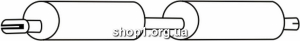 Ferroz 08.350 резонатор глушителя FORD TRANSIT SWB MWB LWB 2.4TD cat 01/00-04/06