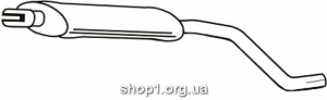 Ferroz 09.058 (09.58) Средний глушитель FIAT PUNTO hatch cabrio 60 75 1.2 1.6(cabrio) cat 10/93-99