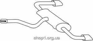 Ferroz 09.134 глушители FIAT CINQUECENTO hatch. Podwójna końc. 0.7 0.9 0.9i(cat) 92-98