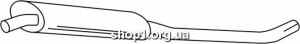 Ferroz 09.172 резонатор глушителя CITROEN JUMPY I 2.0HDi TD cat 06/01-04/05