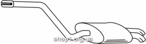 Ferroz 10.055 (10.55) глушители MERCEDES W201 190 2.0 2.3 2.6 cat 87-7/93
