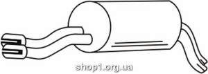 Ferroz 10.084 (10.84) Задний глушитель MERCEDES W126 260 sedan 2,6 cat 85-5/91
