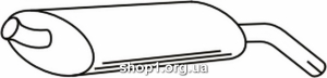 Ferroz 12.008 (12.08) Задний глушитель RENAULT R5 3D 5D super 1.0 1.1 1.4 1.6D 87-92