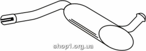 Ferroz 12.020 (12.20) Средний глушитель RENAULT LAGUNA I combi hatchback 1.8i 2.0i 8V 1.9dTi 2.2D cat 94-01
