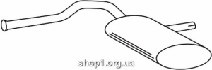 Ferroz 12.055 (12.55) Глушитель средняя часть RENAULT R21 combi 1.7 2.2i cat 87-89