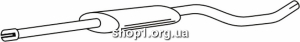 Ferroz 13.014 (13.14) резонатор глушителя VOLVO 340 360 hatchback sedan 1.7 1.6D 84-89