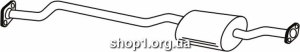 Ferroz 14.029 (14.29) Средний глушитель MAZDA 323 hatchback sedan 1.5GT 80-85