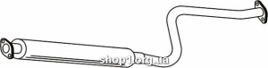 Ferroz 14.060 (14.60) Средний глушитель MAZDA 626 hatchback sedan 2.0D 8/91-3/97