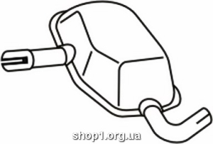 Ferroz 15.030 (15.30) Средний глушитель SEAT TOLEDO 2.0i cat 5/91-10/91