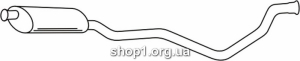 Ferroz 16.011 (16.11) резонатор PEUGEOT 405 combi sedan 1.9i 1.9Mi16 cat 87-7/92