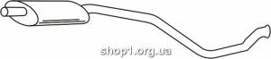 Ferroz 16.018 (16.18) Средний глушитель PEUGEOT 306 hatch sedan combi 1.1i 1.4i 1.6i 1.8i 1.8i 16V 1.8D 1.9D cat 93-02