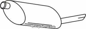 Ferroz 16.030 (16.30) глушители PEUGEOT 406 combi 1.8i 1.8i 16V cat 10/96-3/03