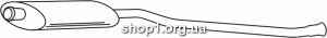 Ferroz 16.034 (16.34) Глушитель средняя часть PEUGEOT 205 1.6 1.6i cat 9/86-97