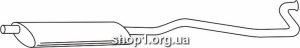 Ferroz 16.054 (16.54) Глушитель средняя часть PEUGEOT 406 sedan combi 2.1TD cat 10/95-