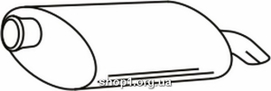 Ferroz 16.124 задняя часть глушитель PEUGEOT 406 sedan 1.9 SD TD cat 10/95-98