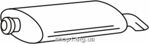 Ferroz 16.146 Задний глушитель PEUGEOT 206 combi 1.1i 1.4i 1.6i 16V 1.4HDi cat 37633