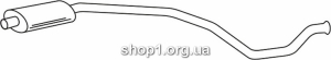 Ferroz 16.156 Средний глушитель PEUGEOT 206, 206CC 1.6i 16V cat 10/00-3/03