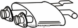 Ferroz 17.038 (17.38) Средний глушитель BMW 520i sedan, touring E34 M50 2.0 24V cat 9/90-3/97