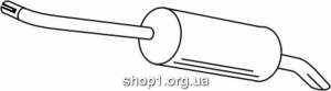 Ferroz 18.022 (18.22) Глушитель выхлопных газов конечный CITROEN BX combi 1.1 1.4 1.4i 1.6 1.9 1.9D 7/83-94