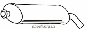 Ferroz 18.036 (18.36) Глушитель выхлопных газов конечный CITROEN XANTIA hatchback 1.6i 1.8i 8V 1.9D cat 3/93-97