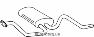 Ferroz 19.038 (19.38) Глушитель задняя часть DAEWOO MATIZ hatchback 0,8 cat 9/00-