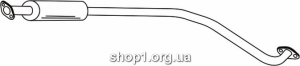 Ferroz 19.040 (19.40) Средний глушитель DAEWOO KALOS hatchback 1.2i 1.4i cat 02-