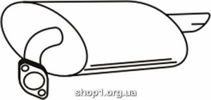 Ferroz 22.055 (22.55) Задний глушитель TOYOTA COROLLA hatchback 2.0D 5/92-4/97