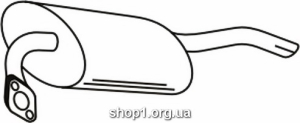 Ferroz 22.072 (22.72) Глушитель задняя часть TOYOTA COROLLA liftback sedan combi 2.0D cat 5/92-4/97