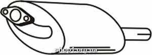 Ferroz 23.091 (23.91) Глушитель выхлопных газов конечный NISSAN ALMERA hatchback 2.0 D cat 11/97-02/00
