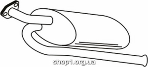 Ferroz 25.037 (25.37) глушители для автомобилей MITSUBISHI SPACE WAGON 1.8i 1.8i 16V 1.8TD 2.0TD cat 5/91-4/99