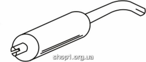 Ferroz 34.003 (34.03) Задний глушитель YUGO 55, 55A, 65A 1.2 1.1 1.3 84-92