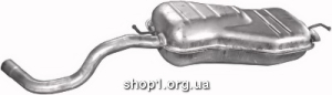 01.105 Глушник задній (кінцевий, основний) для Audi A3 1.8 -20V 09/96 -05/03; VW Golf IV 1.6 FSi 08/01 -06/04; 1.8i -20V 10/97 -05/99; 2.0i 08/98 -06/04; Seat Leon 1.8i -20V 11/99 -07/04