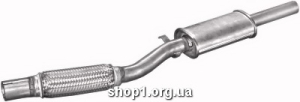 07.30 Резонатор (середній глушник) для Fiat Cinquecento Sporting 1.1i kat 10/94 -98